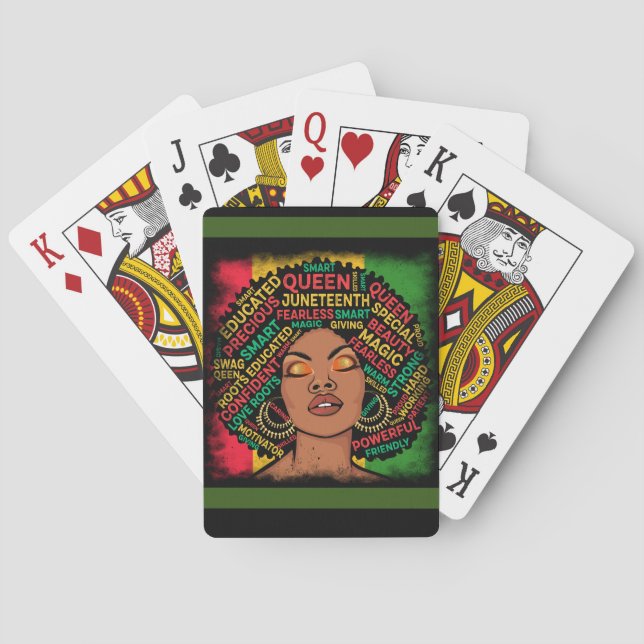 Cartes de jeu Motivationnelles de la femme noire m (dos)