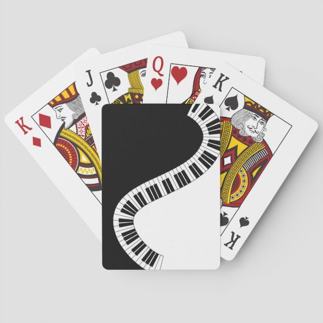 Cartes de jeu musicales pour clavier de piano (dos)