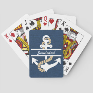 Cartes de jeu nautiques personnalisées d'Ancre