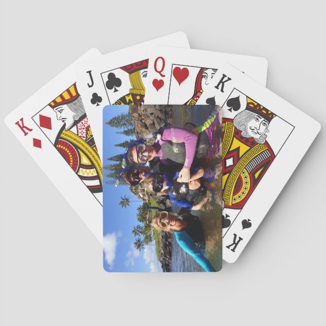 Cartes de jeu naviguantes au schnorchel (dos)