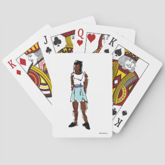 Cartes de jeu noires de fille