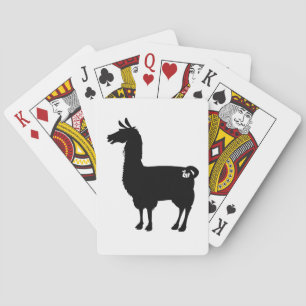 Cartes de jeu noires de lama