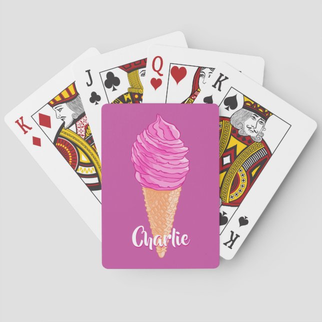 Cartes de jeu nommées faites sur commande de crème (dos)