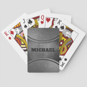 Cartes de jeu nommées faites sur commande en métal