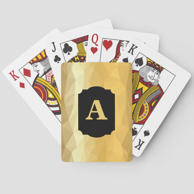 Cartes de jeu originales de design métallique doré (dos)