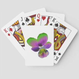 Cartes de jeu Pansy violet et vert
