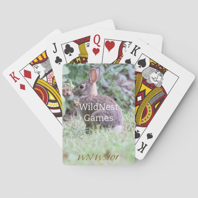 Cartes de jeu personnalisables Bunny jardin (dos)
