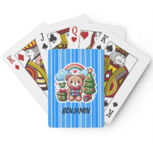 Cartes de jeu personnalisées à l'ours en peluche m