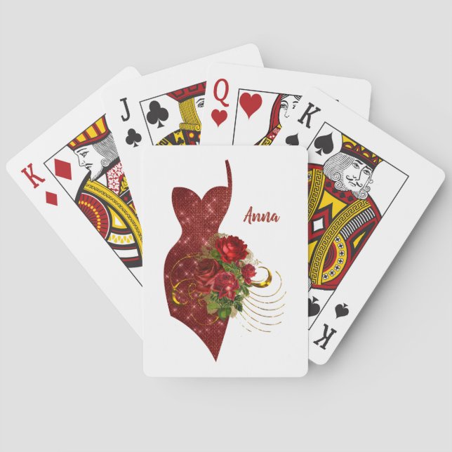 Cartes de jeu personnalisées Bridesmaid (dos)