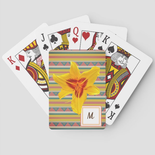 Cartes de jeu personnalisées colorées Canda Lilly (dos)