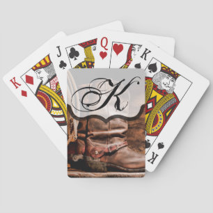 Cartes de jeu personnalisées Cowboy Boots Barn Woo
