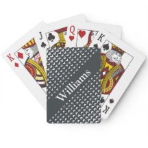 Cartes de jeu personnalisées de monogramme