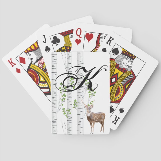 Cartes de jeu personnalisées Deer Doe Buck Forest  (dos)