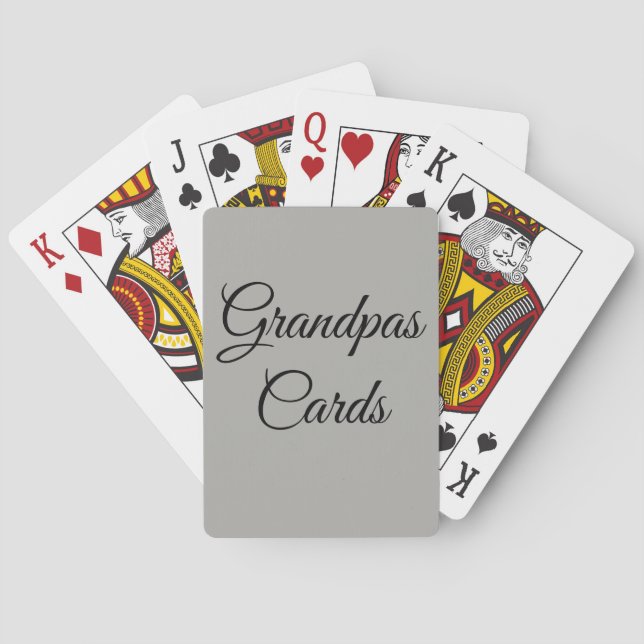 Cartes de jeu personnalisées élégantes de (dos)