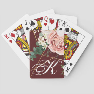 Cartes de jeu personnalisées Géométrique Vin de ja