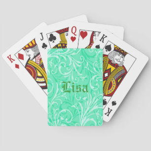 Cartes de jeu personnalisées Green Mint