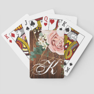 Cartes de jeu personnalisées Rose de jardin géomét