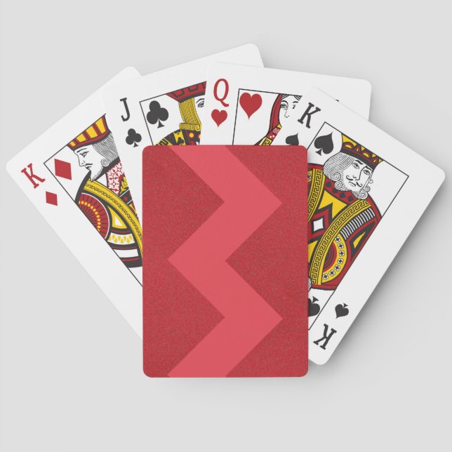 Cartes de jeu personnalisées rouges de tomate Zigz (dos)
