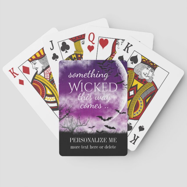 Cartes de jeu personnalisées Wicked Fun Halloween  (dos)
