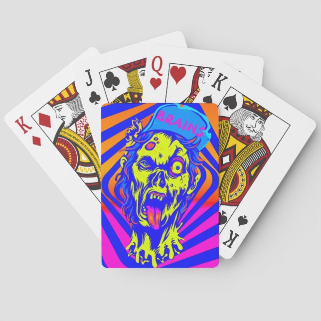 Cartes de jeu personnalisées Zombie (dos)