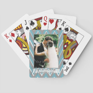 Cartes de jeu photo encadrées Chevron