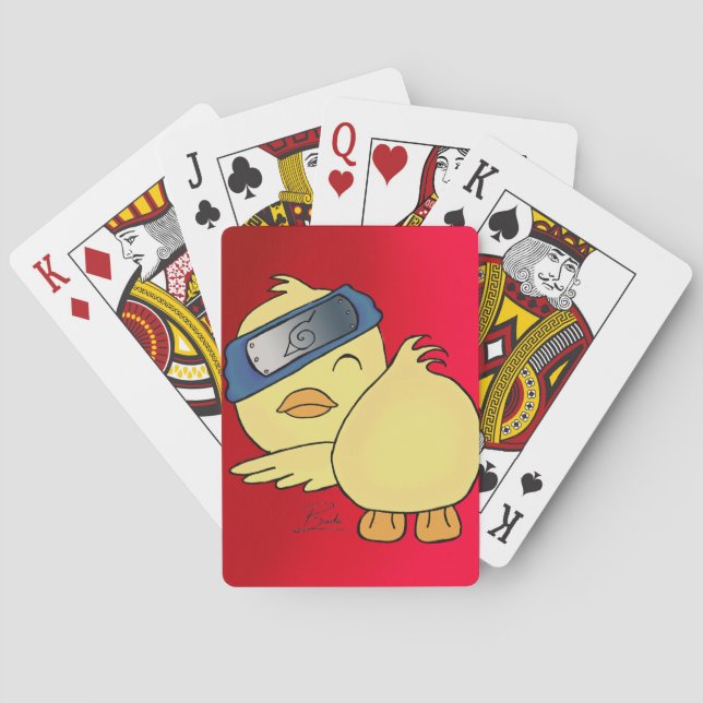 Cartes de jeu pour animaux Canards jaunes Joueur d (dos)