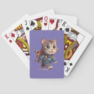 Cartes de jeu pour chats mignons
