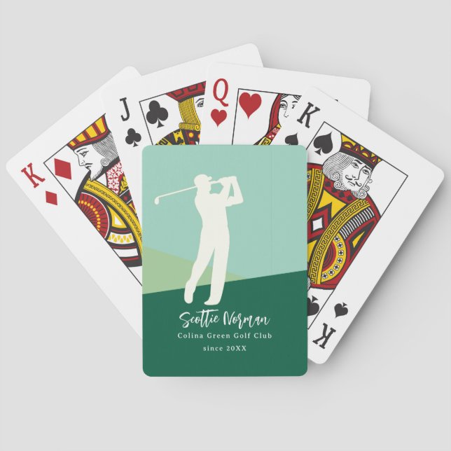Cartes de jeu pour joueurs de golf  (dos)