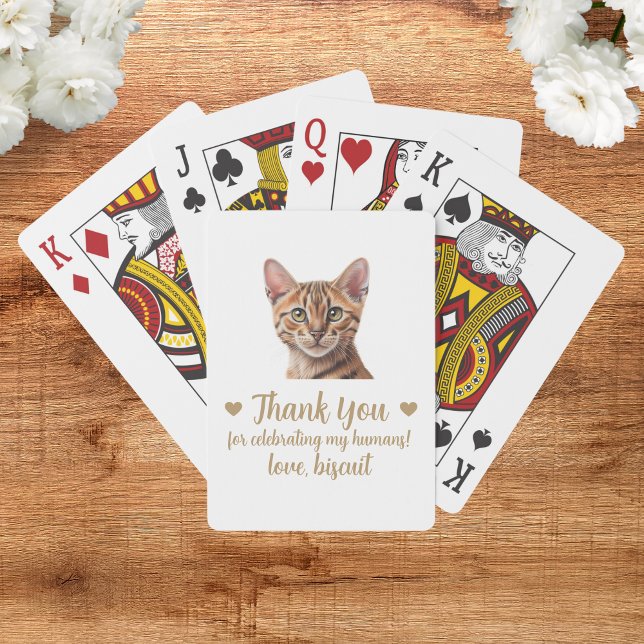 Cartes de jeu pour mariage en faveur de chat (Créateur téléchargé)