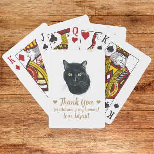 Cartes de jeu pour mariage en faveur de chat