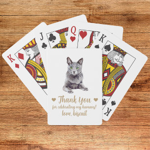 Cartes de jeu pour mariage en l'honneur de chat