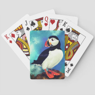 Cartes de jeu pour oiseaux de l'Atlantique - Peint