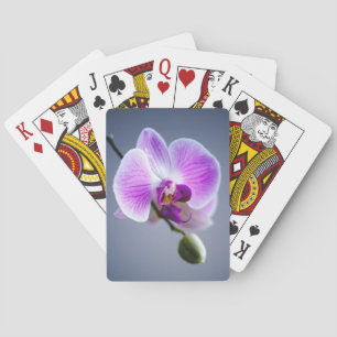 Cartes de jeu pourpres d'orchidée - beau floral