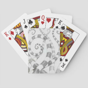 Cartes de jeu rayées de tentacules