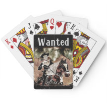 Cartes de jeu Recherchées de cowboy