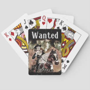 Cartes de jeu Recherchées de cowboy