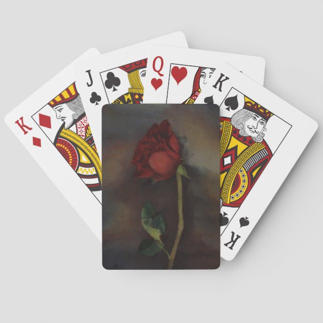 Cartes de jeu Red Rose Art (dos)