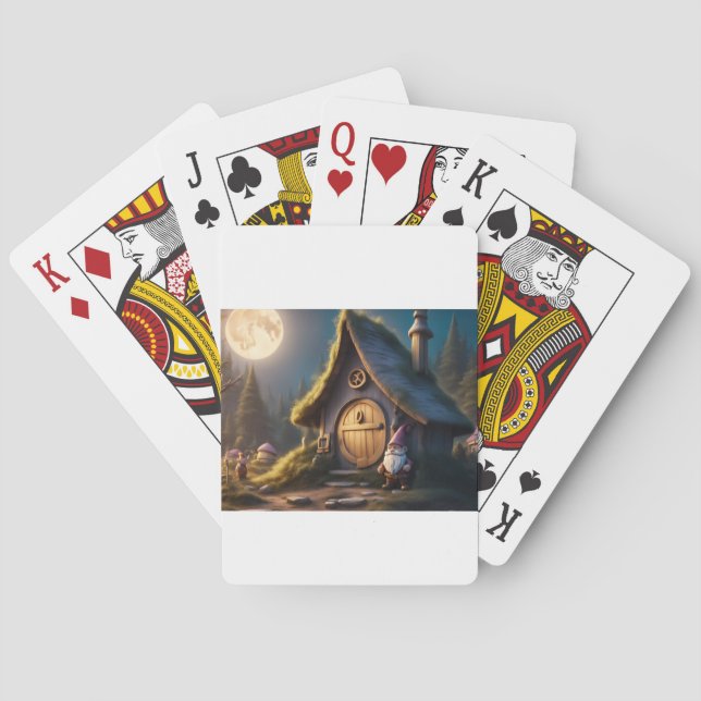 Cartes de jeu régulières avec conception de gnome  (dos)
