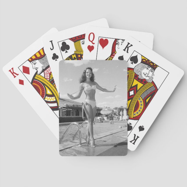 Cartes De Jeu "Relaxing Poolside" De Style Rétro (dos)