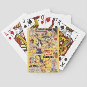 Cartes de jeu Retro Lake Sunapee NH