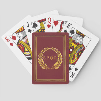Cartes de jeu romaines impériales de SPQR et de