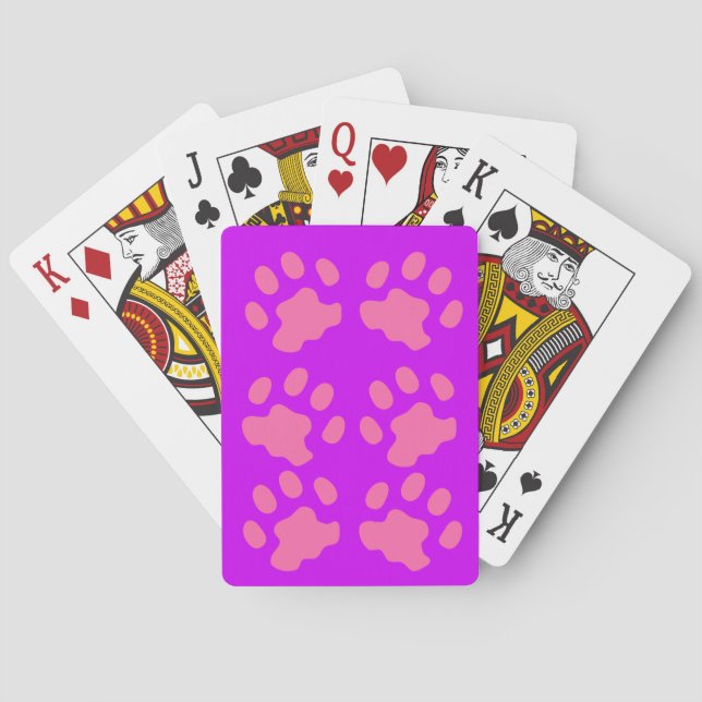 Cartes De Jeu Rose Pink Paws (dos)