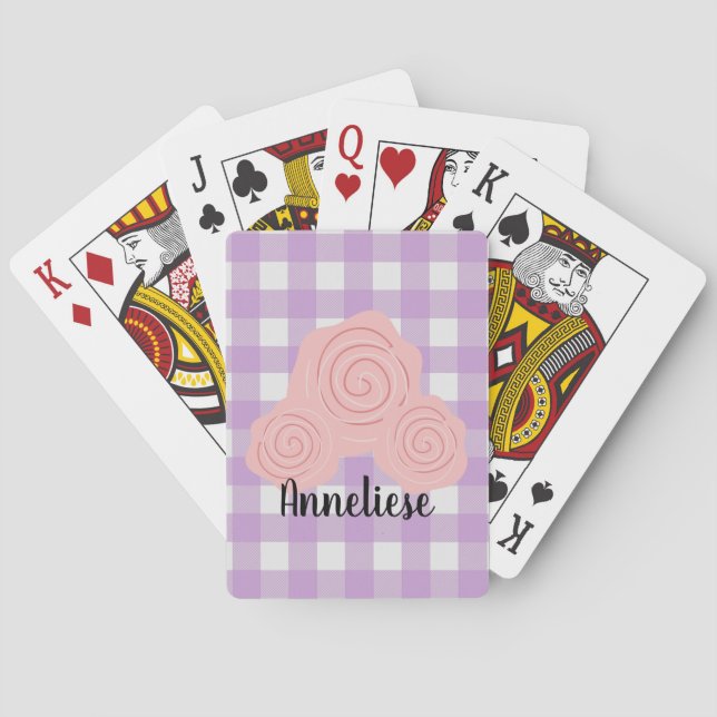 Cartes de jeu rose violet (dos)
