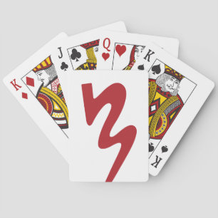 Cartes de jeu rouges et blanches de logo de BMB