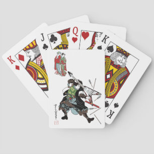 Cartes de jeu samouraïs de guitare de roche