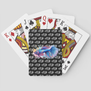 Cartes de jeu - série aquarelle : Betta Fish