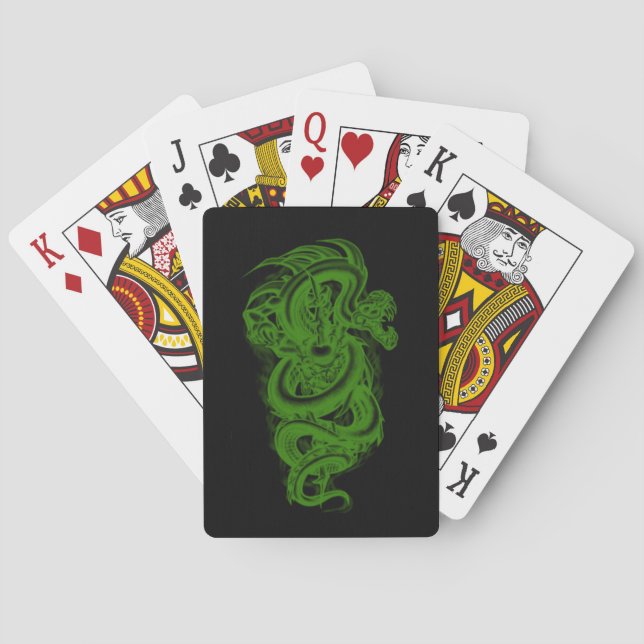 Cartes de jeu Serpent Vert (dos)