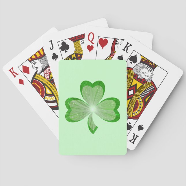 Cartes de jeu shamrock vert (dos)