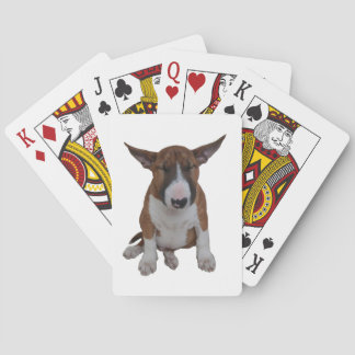 Cartes de jeu somnolentes de chiot de bull-terrier