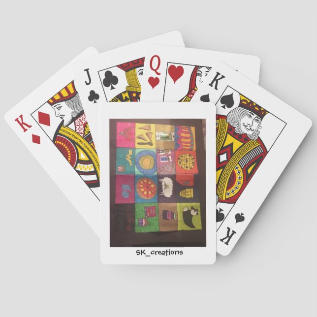 Cartes de jeu standard avec oeuvres primées (dos)